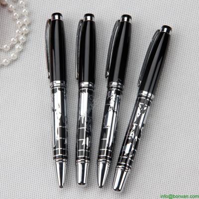 China world map designed metal roller pen for gift promotion for sale