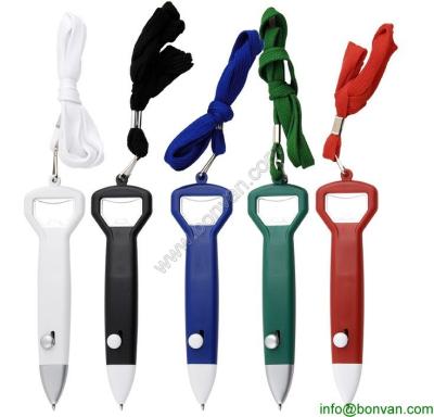 China gift pen,bottle opener pen with lanyard,beer bottle opener pen for sale