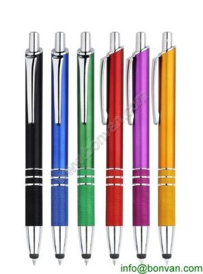 China touch stylus pen, metallic promotional logo pen,touch stylus ball pen for sale