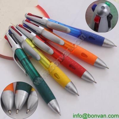 China Promotional advertising colorful multi ballpen,gripped multi ink pen for sale