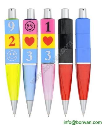 China gift pen, puzzel pen I love you promotional plastic pen for sale