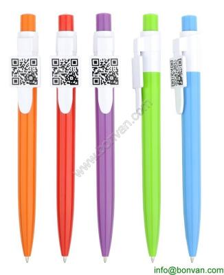 China two dimension code printed promotional pen,two dimension printing ball pen for sale