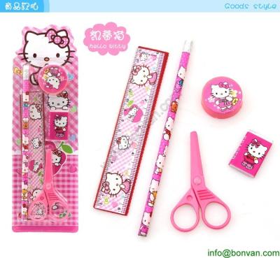 China School Gift Pencil Eraser set,Yiwu Cute Cartoon Children Stationery Set for sale