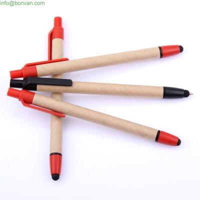 China eco paper touch stylus pen,paper stylus touch pen, advertising paper pen for sale