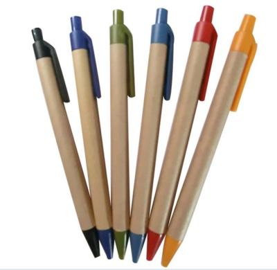 China promotional green eco paper ballpoint pen, good item for environment protect for sale