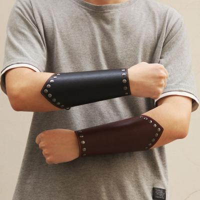 China Universal Steampunk Gauntlet Bangle Cosplay Rivet Arm Cuff Cosplay Steampunk Braces for sale