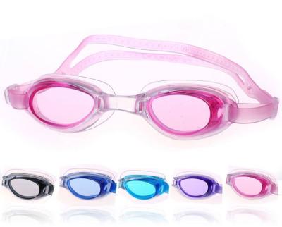 China Water Sports Kids Diving Glass Silicone Child Anti-fog Adjustable Colorful Swimming Eyewear for sale