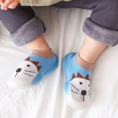 China Tpr Baby Walking Shoes Soft Soled Anti Slip Prewalker Baby Socks Breathable Floor Learn To Walk Baby Boy Toddler Bumps Shoes for sale