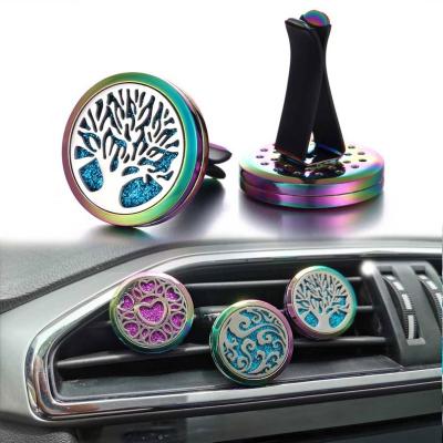 China Car Deco Modern Car Outlet Perfume Alloy Essential Oil Car Diffuser Pendant Duct Clip Aromatherapy Essential Oil Diffuser Car Deco for sale