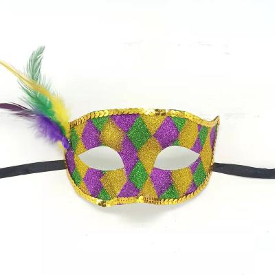 Chine Men Women Glitter Ball Party Half Face Venetian Carnival Halloween Mardi Gras Masquerade Mask à vendre