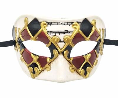 中国 Men Women Ball Party Half Face Plaid Venetian Mardi Gras Halloween Carnival Masquerade Mask 販売のため