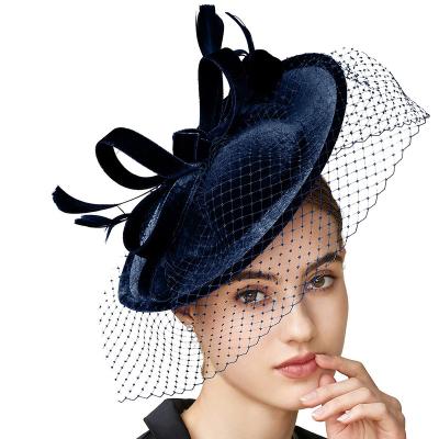 China Tea Party Feather Fascinator Hat Kentucky Derby Pillbox Hat Fascinator zu verkaufen