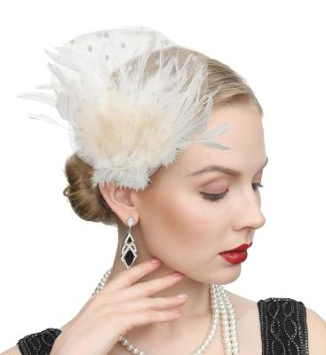 중국 Peacock Feather Fascinator Hat Coolwife Feather Printed  Alligator Fascinators 판매용