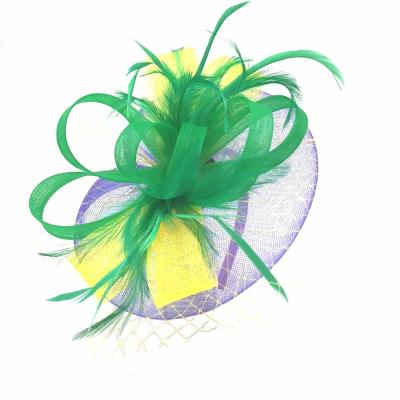 China Women Kentucky Derby Headband Feather Mesh Hair Clip Cocktail Derby Fascinator Hat zu verkaufen