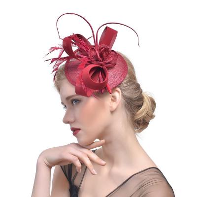 China Tea Party Feather Fascinator Hat  Headband Kentucky Derby Hat Wedding Cocktail Flower Mesh Feathers zu verkaufen