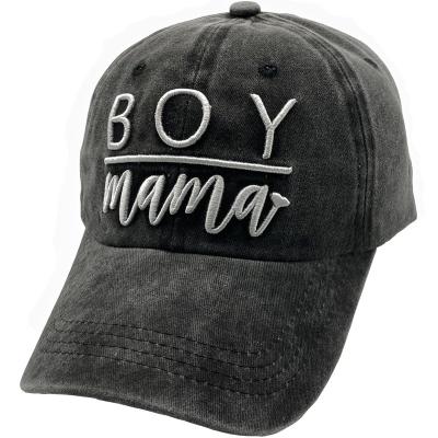 China Boy Mama 6-Panel Baseball Cap Hat Unisex 100% Cotton Four Seasons  Women Embroidered Baseball Cap for sale