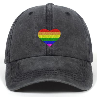 Китай 6-Panel Baseball Cap Hat Unisex 100% Cotton Four Seasons  Rainbow Baseball Cap продается