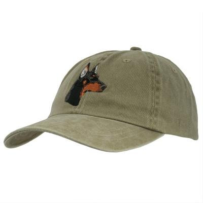 Cina Doberman Baseball Cap Hat Head Adjustable Baseball 6-Panel Hat Cap 100% Cotton in vendita