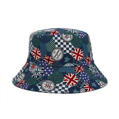 Китай Adults Bucket Hat Cap Embroidery Unisex Four Seasons British Flag Bucket hat продается