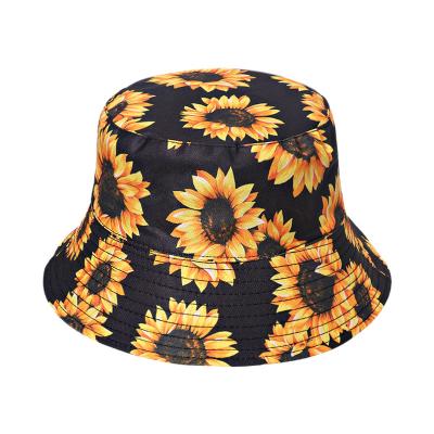 China Men Women Mother Dad Truck Driver Daisy Sunflower Bucket Hat for sale