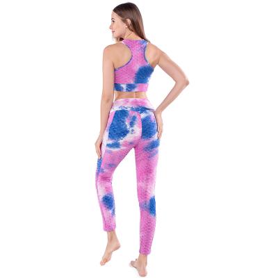 China Tie Dye Home Use Items Coolwife YK-014 Adults Breathable Yoga Set Women en venta