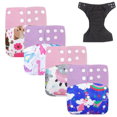 China Simfamily Printed Reusable Waterproof Bamboo Charcoal One Size Baby Cloth Diapers Pocket Cloth Diaper for sale