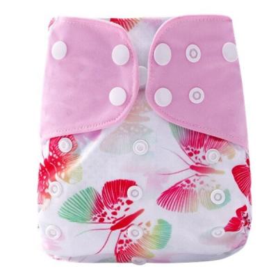 China Simfamily Printed Cotton Washable Reusable Baby Pants Instant Cloth Diaper Reusable Suede Diaper Making for sale