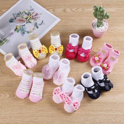 China Fashion Baby Socks Breathable High Quality Girls Lace Up Baby Socks Princess Cotton Ruffled Socks for sale