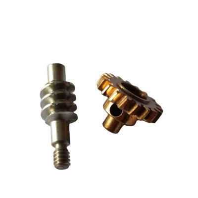 China Hotels Custom Design High Precision Small Worm Gear And Shaft For Guitar Tuning Key for sale