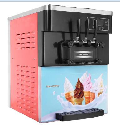 China Snack Factory 2022 Table Style Soft Serve Ice Cream Machine 20L-28L/H Three Flavor Ice Cream Machine Cheap Price Good Quality for sale