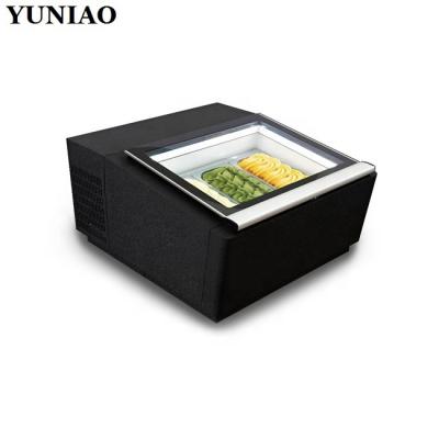 China Single-temperature Commercial Mini Ice Cream Fridge Display Freezer Showcase 3 Tray CFR BY SEA for sale