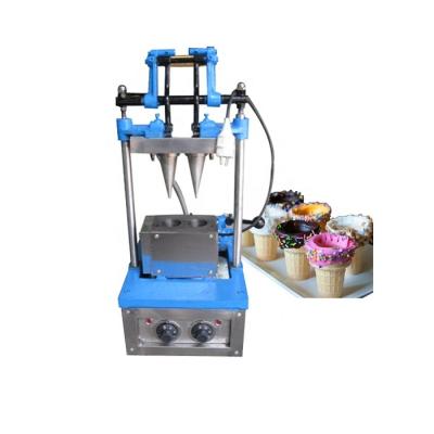 China Snack Factory Gelato Tray Machine Ice Cream Cone Maker With 2 Heads Pizza Cone Maker for sale