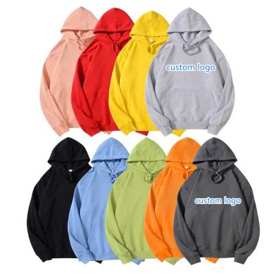 China Plain Unisex Hoodies Logo Printed Men Custom Logo Cotton Hoodies Streetwear Blank Sweatshirt Suit Vintage Custom Oversized White Anti-wrinkle for sale