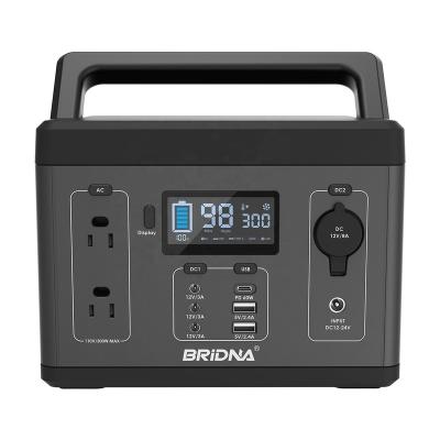 China New Bridna Mobile Phone 280wh Portable Solar Generator Outdoor 300w Wireless Charging Camping Portable Power Station for sale