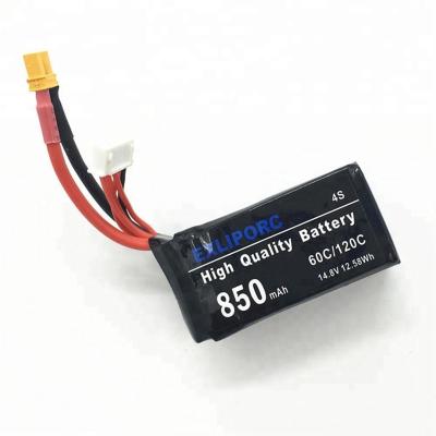 China EXLIPORC 14.8V 850mAh 60C rc lipo battery 4S multirotor FPV with XT30 plug size 100 to 180 for sale