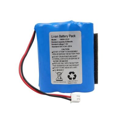 China Toys 7.4volt 5.2 ah Li-ion 18650-2s2p Akku Battery Pack For Solar Light 5200mah for sale