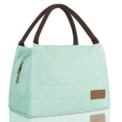 Chine Le déjeuner réutilisable vert de la géométrie met en sac le refroidisseur Tote Modern Picnic Lunch Bag à vendre