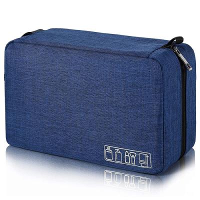 China Bolso colgante de cuero para hombre del artículo de tocador de la prenda impermeable del bolso de Oxford que afeita en venta