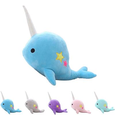 China Netter blauer Teal Narwhal Stuffed Animal Plush Toy Adorable Soft Whale Narwhal zu verkaufen