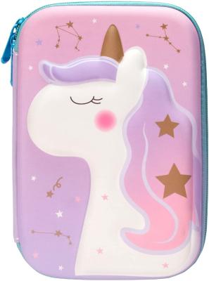 China 3D EVA Cute Unicorn Pencil Case/große Kapazitäts-Bleistift-Kasten mit doppeltem Reißverschluss zu verkaufen