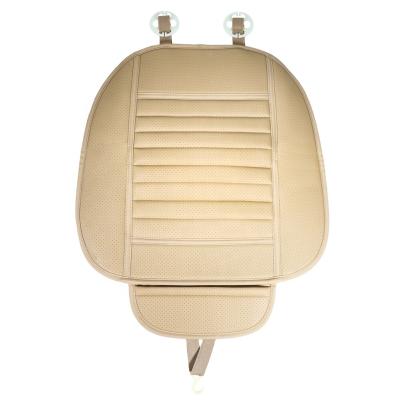 China Brief & JINGJINGOLD color front cushion PU leather car seat cover anti-slip single protective PU seat cushion for sale