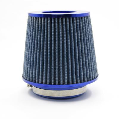 China Universal 18*18*18cm Blue Round Conical Cold Air Intake Car Air Filter Auto Air Filters for sale