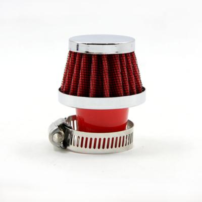 China TIROL Universal Mini Cold Air Intake 25mm Red Series Tapered Car Air Cleaner Air Filter 38*51*45MM for sale