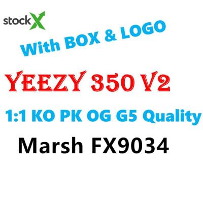 China High Quality Yeezy Brand 350 Running V2 Sneakers Marsh Style Athletic Sports Shoes Breathable Lightweight Durable China Factory Yezzys Running Sneakers for sale