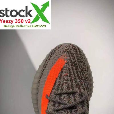 China 1:1 uA top quality yezzy yeezy cushioning hue 350 reflective gray orange beluga v2 breathable sneakers men casual shoes for sale