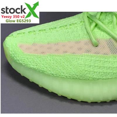 China Stockx Yeeze Reflective 350 V2 Glow Damping In Zapatilla Yeezy Dark Green Zabra Yupoo Sneakers Fashionable Putian Shoes for sale