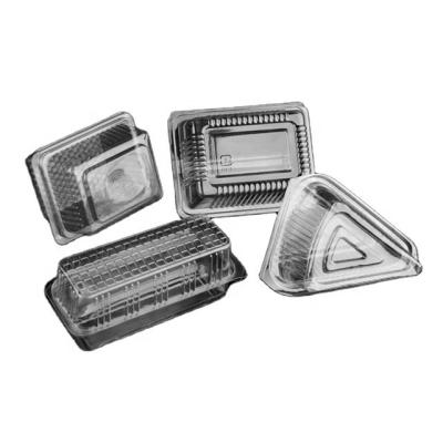 China Recyclable Wholesale Plastic Clear Triangle Box Packaging For Sandwich And Cake for sale