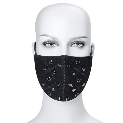 China Reusable Classic Fashion For Mens Womens Rivet Face PU Leather Party Cover Device for sale