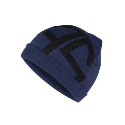 China Orange COMMON Beanie Hat Knitted Acrylic Black Blue Winter for sale