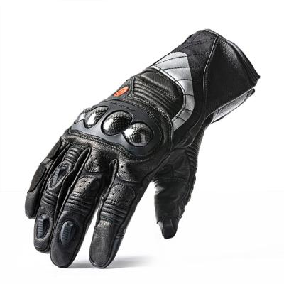 China AT90 Touch Screen Color Mens Leather Breathable Motorcycle Moto Racing Gloves for sale